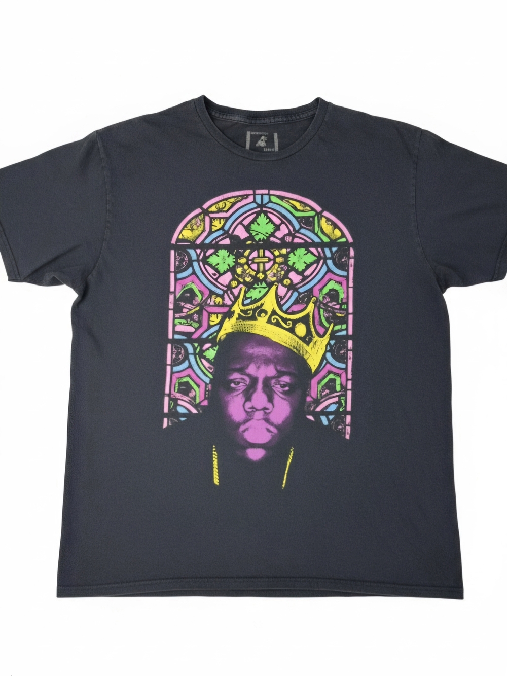 Notorious BIG T-Shirt Large Biggie Stained Glass Brooklyn Mint Black